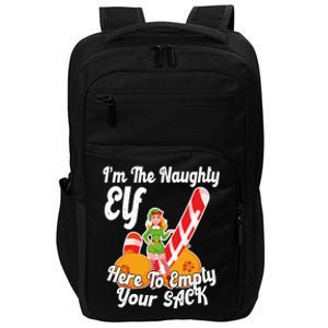 Sexy Elf Here Empty Your Sack Rude Naughty Christmas Candy Funny Gift Impact Tech Backpack