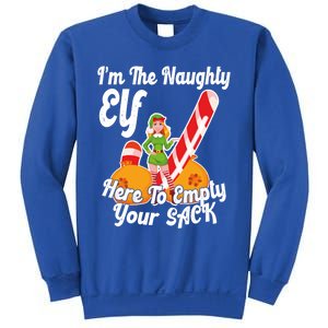 Sexy Elf Here Empty Your Sack Rude Naughty Christmas Candy Funny Gift Sweatshirt