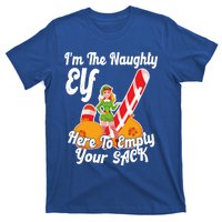 Sexy Elf Here Empty Your Sack Rude Naughty Christmas Candy Funny Gift T-Shirt