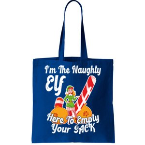 Sexy Elf Here Empty Your Sack Rude Naughty Christmas Candy Funny Gift Tote Bag