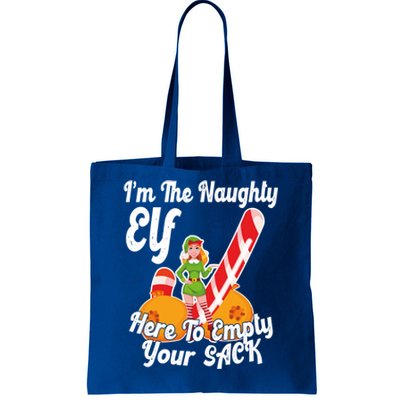 Sexy Elf Here Empty Your Sack Rude Naughty Christmas Candy Funny Gift Tote Bag