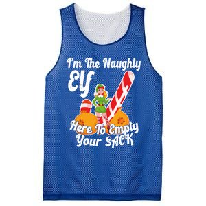 Sexy Elf Here Empty Your Sack Rude Naughty Christmas Candy Funny Gift Mesh Reversible Basketball Jersey Tank