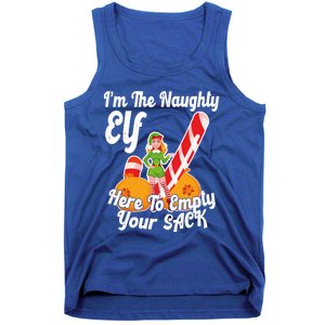 Sexy Elf Here Empty Your Sack Rude Naughty Christmas Candy Funny Gift Tank Top