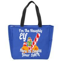 Sexy Elf Here Empty Your Sack Rude Naughty Christmas Candy Funny Gift Zip Tote Bag