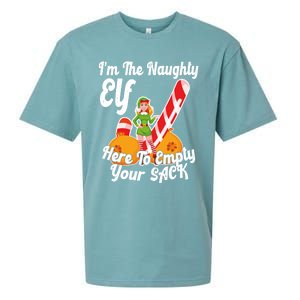 Sexy Elf Here Empty Your Sack Rude Naughty Christmas Candy Funny Gift Sueded Cloud Jersey T-Shirt