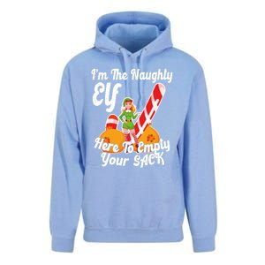 Sexy Elf Here Empty Your Sack Rude Naughty Christmas Candy Funny Gift Unisex Surf Hoodie