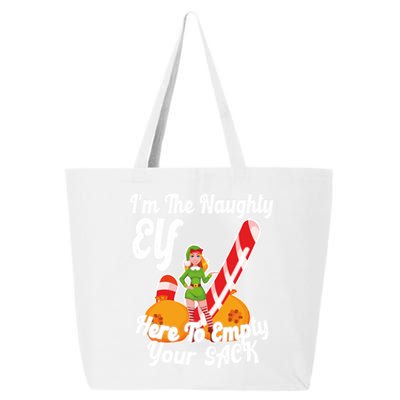 Sexy Elf Here Empty Your Sack Rude Naughty Christmas Candy Funny Gift 25L Jumbo Tote