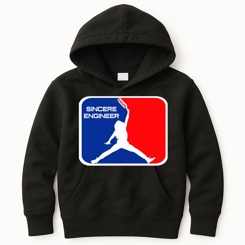 Sincere Engineer Hair Jorndog Kids Hoodie