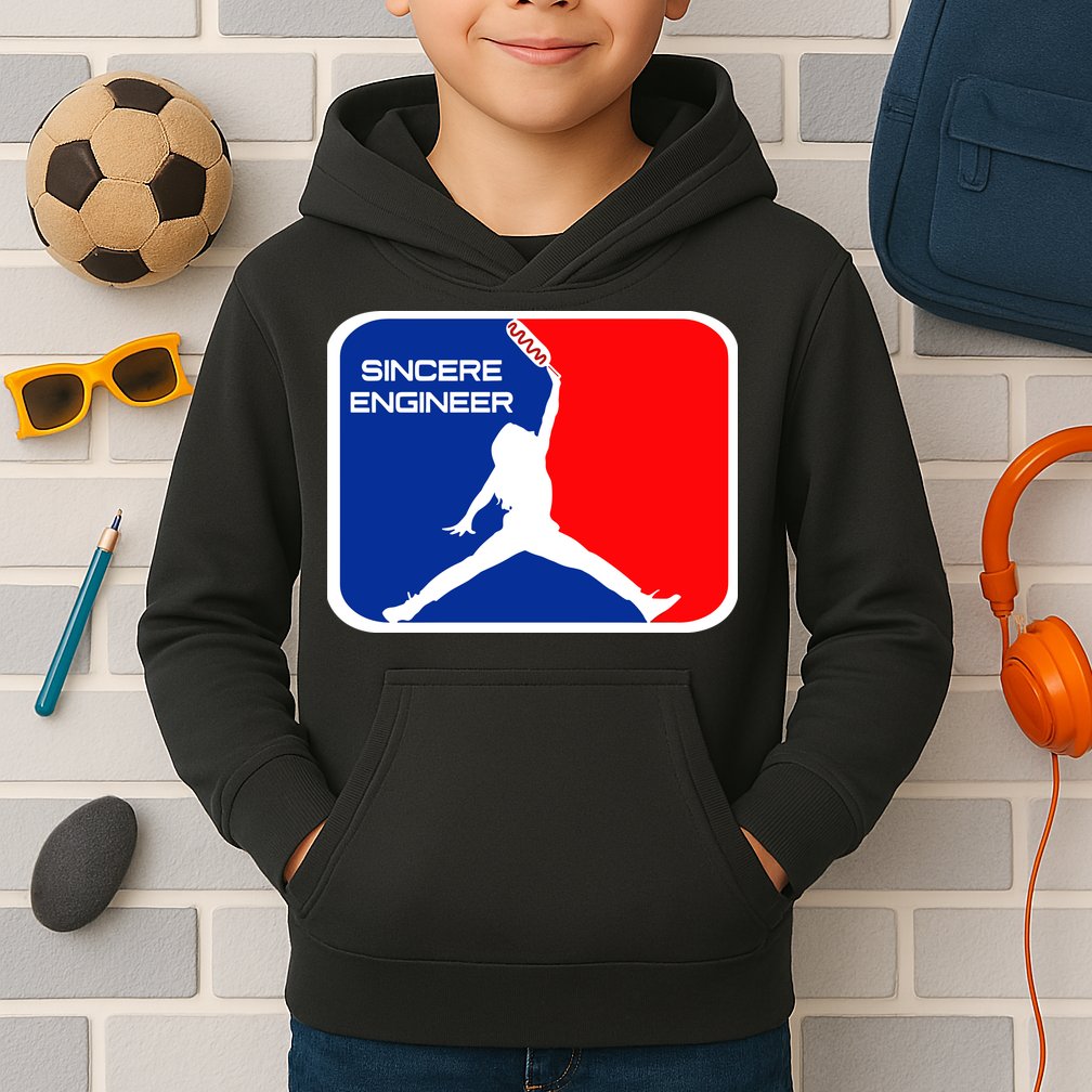 Sincere Engineer Hair Jorndog Kids Hoodie
