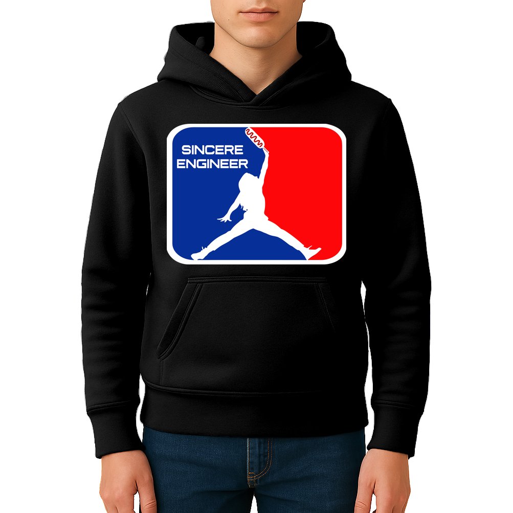 Sincere Engineer Hair Jorndog Kids Hoodie
