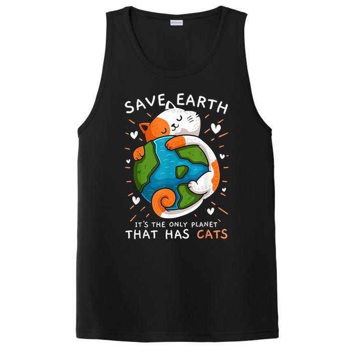 Save Earth ItS The Only Planet That Has Cats Earth Day PosiCharge Competitor Tank