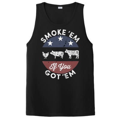 Smoke Em If You Got Em Meat Barbeque Vintage PosiCharge Competitor Tank