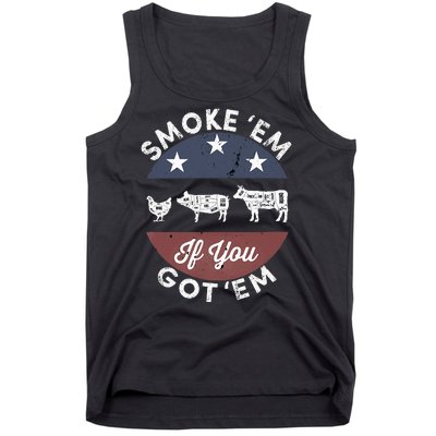 Smoke Em If You Got Em Meat Barbeque Vintage Tank Top