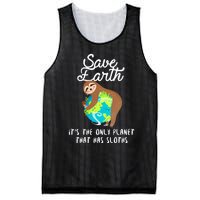 Save Earth ItS The Only Planet That Has Sloths Earth Day Mesh Reversible Basketball Jersey Tank