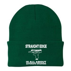 Straight Edge Is All About Automatic Weapons Field Of Flames Knit Cap Winter Beanie