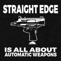 Straight Edge Is All About Automatic Weapons Field Of Flames Ladies PosiCharge Tri-Blend Wicking Tank