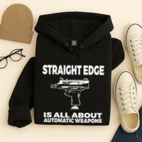Straight Edge Is All About Automatic Weapons Field Of Flames Hoodie