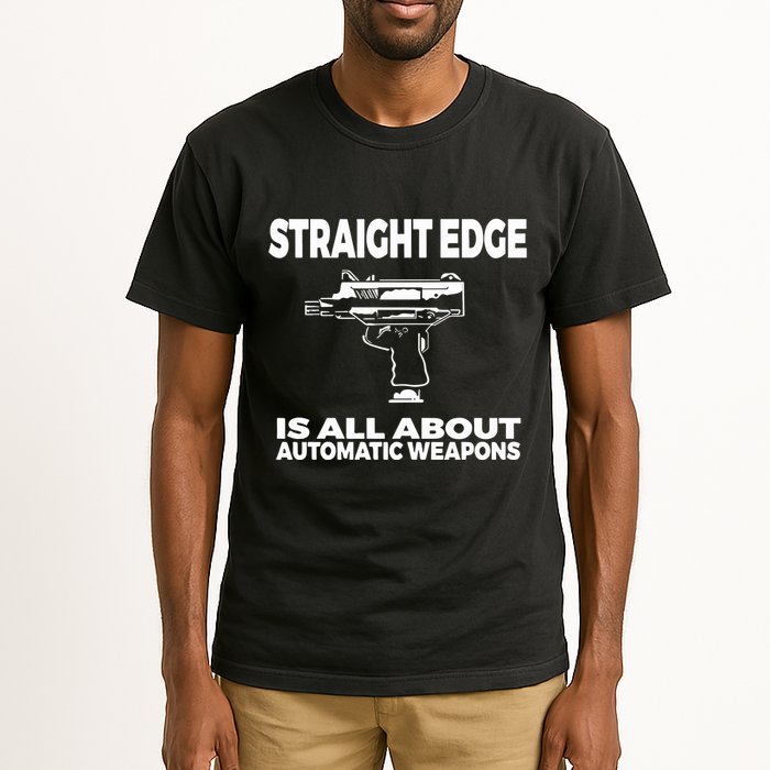 Straight Edge Is All About Automatic Weapons Field Of Flames Tall T-Shirt