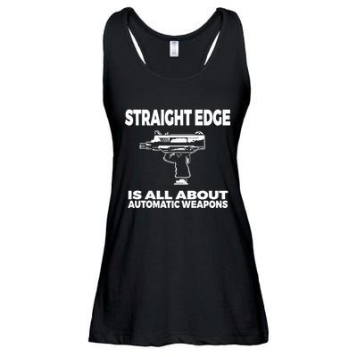 Straight Edge Is All About Automatic Weapons Field Of Flames Ladies Essential Flowy Tank