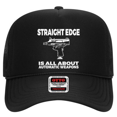 Straight Edge Is All About Automatic Weapons Field Of Flames Trucker Hat