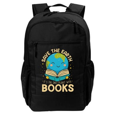 Save Earth It´s Only Planet With Books Reader Earth Day Daily Commute Backpack