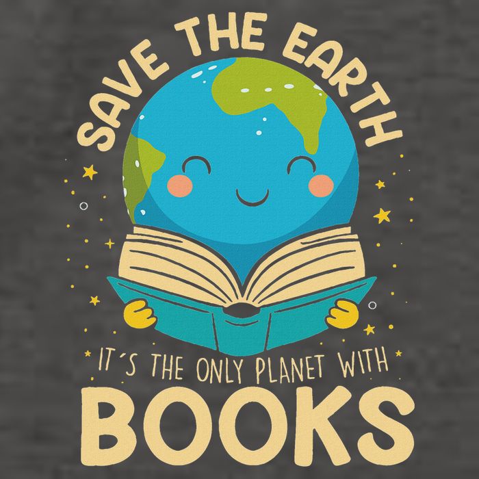 Save Earth It´s Only Planet With Books Reader Earth Day Vector Backpack