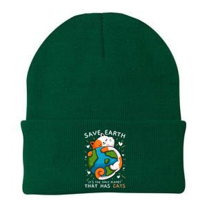 Save Earth It's The Only Planet That Has Cats Earth Day Knit Cap Winter Beanie