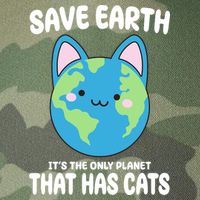 Save Earth It's The Only Planet That Has Cats Funny Cute Legacy Tie Dye Trucker Hat