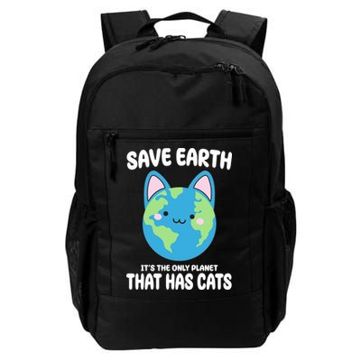 Save Earth It's The Only Planet That Has Cats Funny Cute Backpack