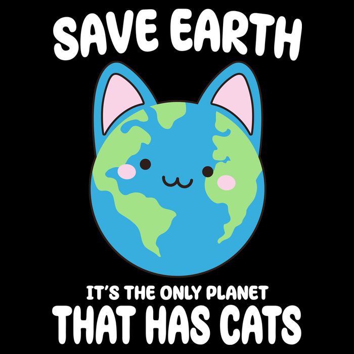 Save Earth It's The Only Planet That Has Cats Funny Cute 7-Panel Snapback Hat