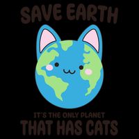 Save Earth It's The Only Planet That Has Cats Funny Cute 16oz Travel Tumbler
