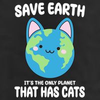 Save Earth It's The Only Planet That Has Cats Funny Cute 25L Jumbo Tote