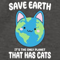 Save Earth It's The Only Planet That Has Cats Funny Cute Vector Backpack