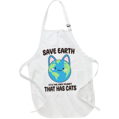 Save Earth It's The Only Planet That Has Cats Funny Cute Apron