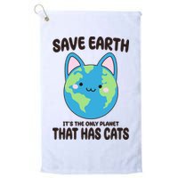 Save Earth It's The Only Planet That Has Cats Funny Cute Golf Towel