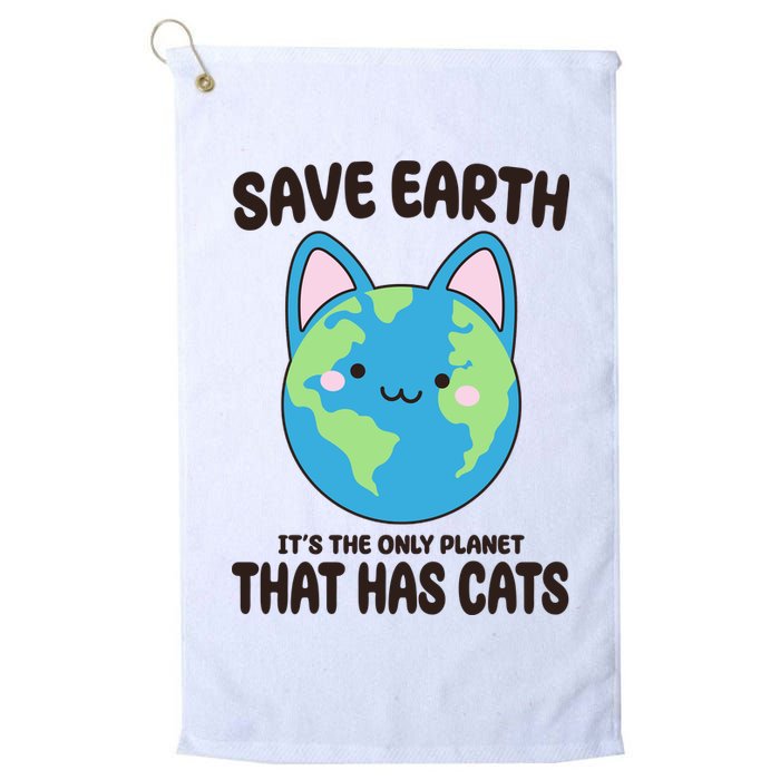 Save Earth It's The Only Planet That Has Cats Funny Cute Golf Towel