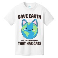 Save Earth It's The Only Planet That Has Cats Funny Cute Kids T-Shirt