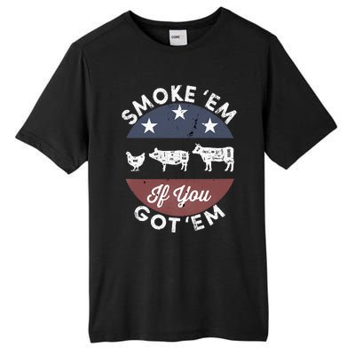 Smoke Em If you Got Em Meat Barbeque Vintage Tall Fusion ChromaSoft Performance T-Shirt