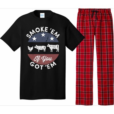 Smoke Em If you Got Em Meat Barbeque Vintage Pajama Set