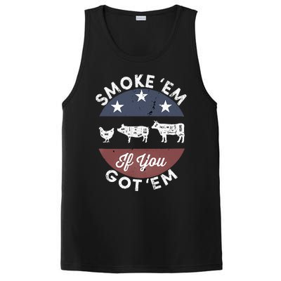 Smoke Em If you Got Em Meat Barbeque Vintage PosiCharge Competitor Tank