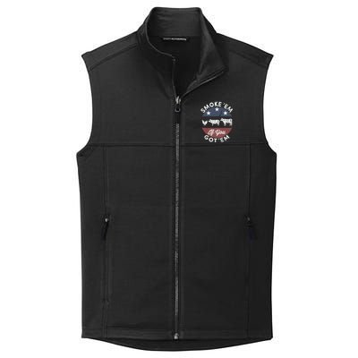 Smoke Em If you Got Em Meat Barbeque Vintage Collective Smooth Fleece Vest