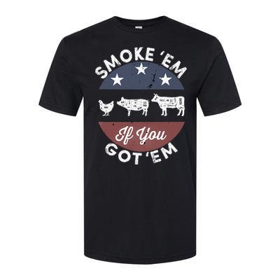 Smoke Em If you Got Em Meat Barbeque Vintage Softstyle CVC T-Shirt