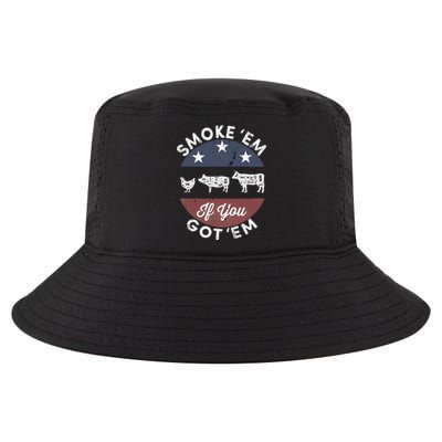 Smoke Em If You Got Em Meat Barbeque Vintage Cool Comfort Performance Bucket Hat