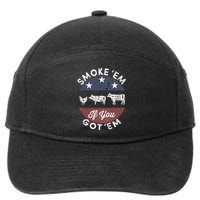 Smoke Em If You Got Em Meat Barbeque Vintage 7-Panel Snapback Hat