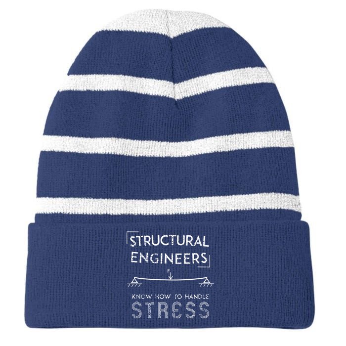 Structural Engineers Know How To Handle Stress Striped Beanie with Solid Band