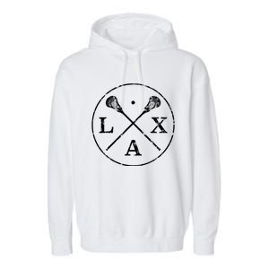 Sticks Emblem LAX Players And Fans Garment-Dyed Fleece Hoodie