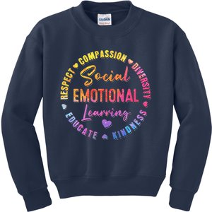 Social Emotional Learning Heart Counselor Teacher Day Kids Sweatshirt