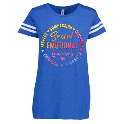 Social Emotional Learning Heart Counselor Teacher Day Enza Ladies Jersey Football T-Shirt