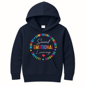 Social Emotional Learning Heart Counselor Teacher SEL Day Funny Kids Hoodie