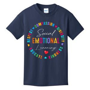 Social Emotional Learning Heart Counselor Teacher SEL Day Funny Kids T-Shirt